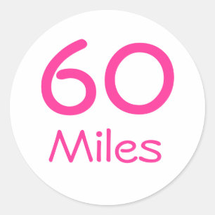 60 mijl ronde sticker