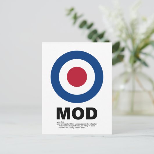 60 Mod Target Briefkaart (Staand voorkant)