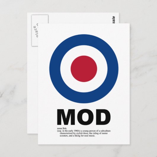 60 Mod Target Briefkaart (Voorkant / Achterkant)