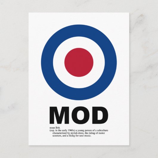 60 Mod Target Briefkaart (Voorkant)
