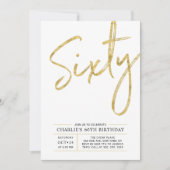 60 | Modern Gold 60e verjaardag van de uitnodiging (Voorkant)