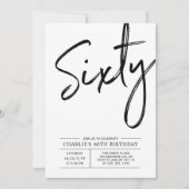 60 | Moderne uitnodiging voor een 60e verjaardag (Voorkant)