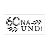60 Na und Grappige Duitse 60e verjaardag Rubberstempel (Afrduk)