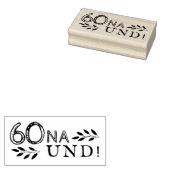 60 Na und Grappige Duitse 60e verjaardag Rubberstempel (Gestempeld)