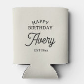 60 No Notes Birthday Personalized Minimal Party Blikjeskoeler (Achterkant)