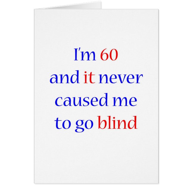 60 Nooit blind geweest (Voorkant)