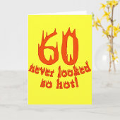 60 nooit keek zo Heet! Kaart (Gele Bloem)