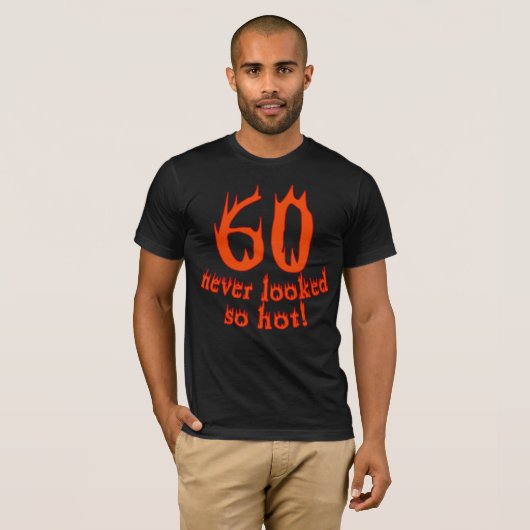 60 Nooit zo warm gezien! T-shirt (Voorkant volledig)