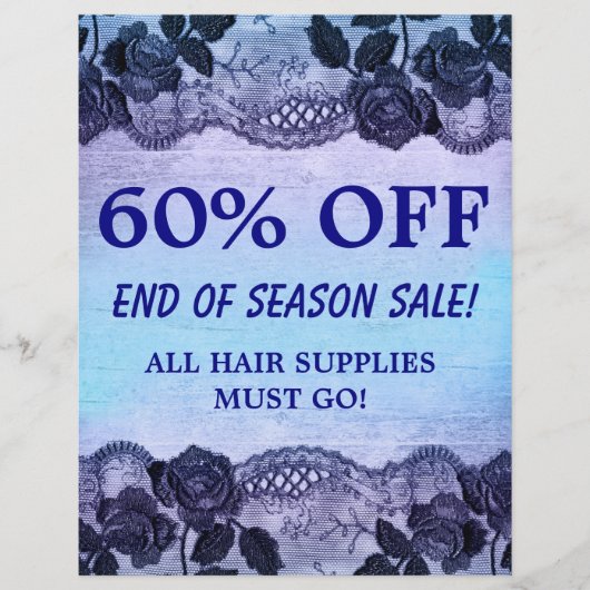60 OFF Sale Flyer HAIR SALON DiVine Hydrangea (Voorkant)