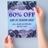 60 OFF Sale Flyer HAIR SALON DiVine Hydrangea (Hand)