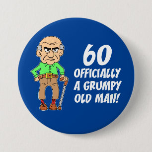 60 Officieel een bruine Button van oud Man