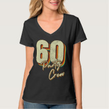 60 Party Crew 60th Birthday Women V-Neck