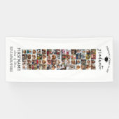 60 Photo Collage Afstuderen Modern Minimal White Spandoek (Horizontaal)