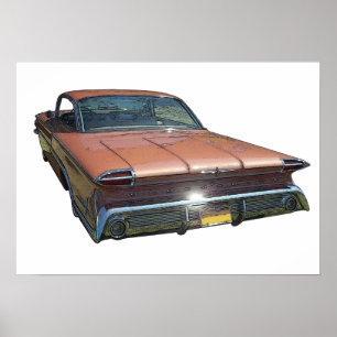 60 Poster Uitzicht achterzijde Oldsmobile