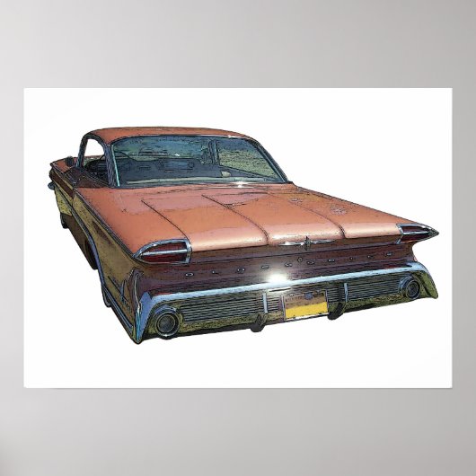 60 Poster Uitzicht achterzijde Oldsmobile (Voorkant)