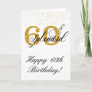 60 & Prachtig Verjaardagsfeest 60e Zestig Kaart