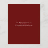 60 Red Gold Budget 60e verjaardag Uitnodiging Flyer (Achterkant)