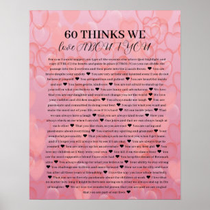 60 Redenen die we van je houden Poster
