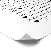 60 Redenen die we van je houden Poster (Hoek)