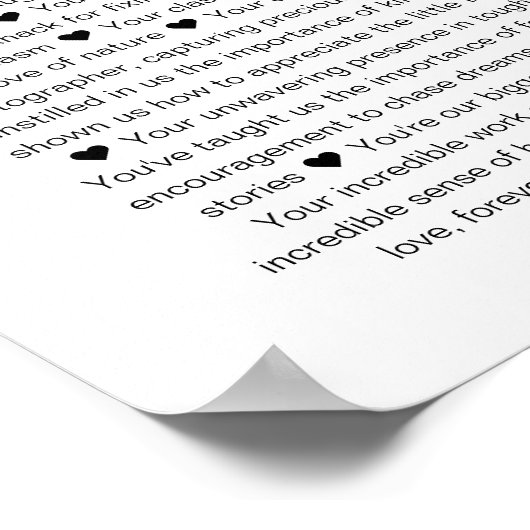 60 redenen waarom we van je houden 60ste verjaarda poster (Hoek)