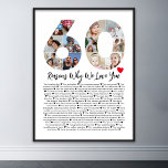 60 redenen waarom we van je houden 60ste verjaarda poster<br><div class="desc">Vier liefde en creëer blijvende herinneringen met deze Reasons Why I Love You Photo Collage. Deze aanpasbare sjabloon stelt u in staat om een oprecht en gepersonaliseerd cadeau te maken dat perfect is voor verschillende gelegenheden, van huwelijksjubilea tot verjaardagen, Valentijnsdag of gewoon omdat. Redenen Waarom ik van je hou -...</div>