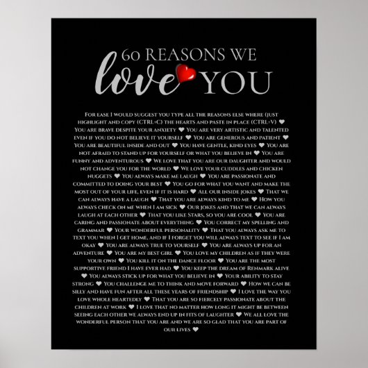 60 redenen waarom we van je houden op de 40e verja poster (Voorkant)