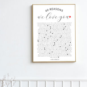 60 redenen waarom we van je houden op de 40e verja poster