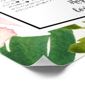 60 redenen waarom we van je houden waterverf rozen poster (Hoek)