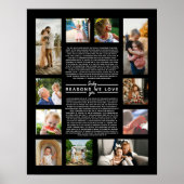 60 redenen waarom we van je verjaardagscadeau houd poster (Voorkant)