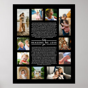 60 redenen waarom we van je verjaardagscadeau houd poster