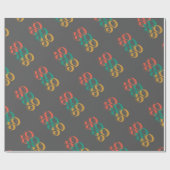 60 retro grijs cadeaupapier (Vlak)