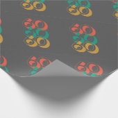 60 retro grijs cadeaupapier (Hoek)