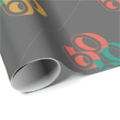 60 retro grijs cadeaupapier (Rol Hoek)