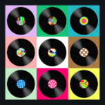 60 Retro  Vinyl Record Pop Art Poster<br><div class="desc">vinylrecord collectie.</div>