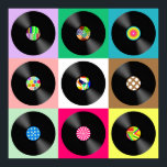 60 Retro  Vinyl Record Pop Art Poster<br><div class="desc">vinylrecord collectie.</div>