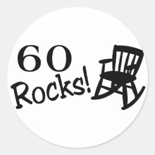 60 Rocks (Rocker) Ronde Sticker