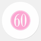 #60 Roze cirkel Ronde Sticker (Voorkant)