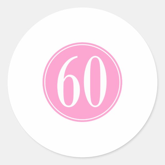 #60 Roze cirkel Ronde Sticker (Voorkant)