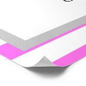 60 Roze/Witte Stenen Strijdstemkaart Poster (Hoek)