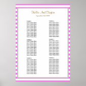 60 Roze/Witte Stenen Strijdstemkaart Poster (Voorkant)