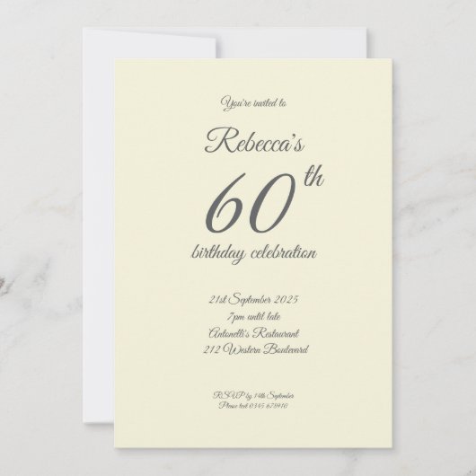 60 Rozen 60ste verjaardagsfeest Kaart (Voorkant)