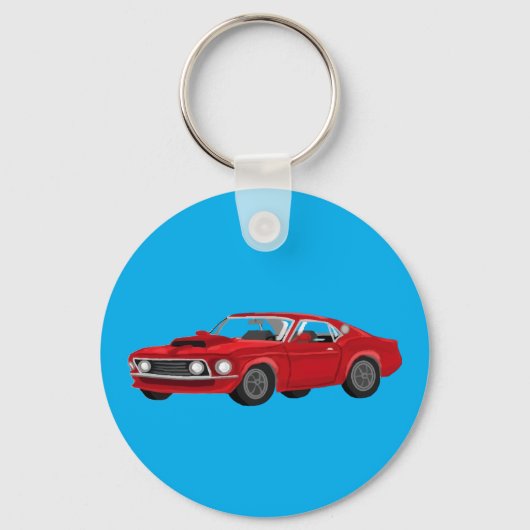 60´s muscle car sleutelhanger (Voorkant)