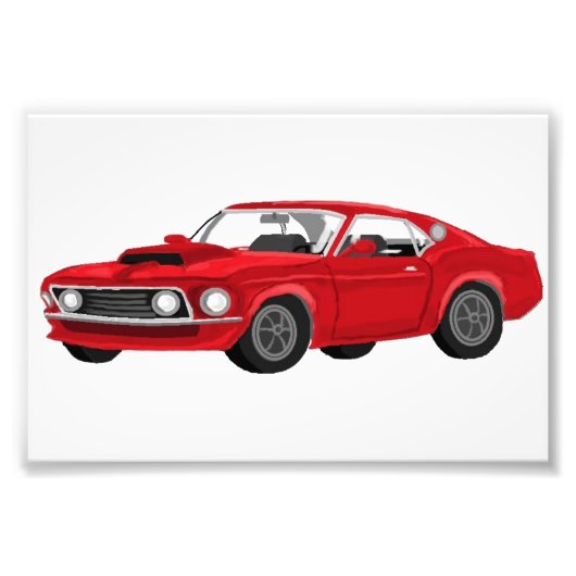 60´s muscle cars foto afdruk (Voorkant)