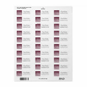 60 Sassy Burgundy 60th Birthday Return Address Etiket (Full Sheet)