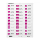 60 Sassy Roze Glitters 60e Verjaardag Retouradres Etiket (Full Sheet)