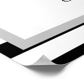 60 Schema voor een bruiloft met zwarte/witte strep Poster (Hoek)