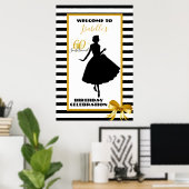 60 & SENSATIONAL 60th Birthday Party Welcome Sign Poster (Thuiskantoor)
