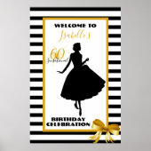 60 & SENSATIONAL 60th Birthday Party Welcome Sign Poster (Voorkant)