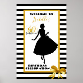 60 & SENSATIONAL 60th Birthday Party Welcome Sign Poster