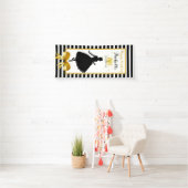 60 & SENSATIONAL Birthday Black/White Stripes Spandoek (Insitu)